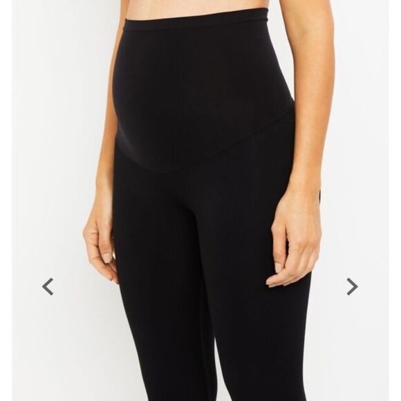 Maternity Leggings Black Size Medium full length belly panel - Picture 4 of 10